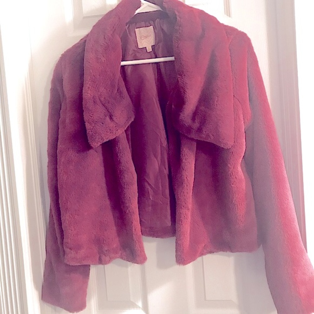 Candies Faux Fur Jacket, Size S